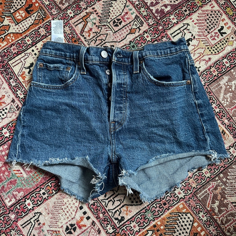 Levi's Dark Blue Jean Shorts